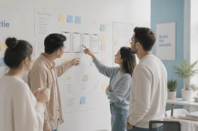 Product team aligning on feedback